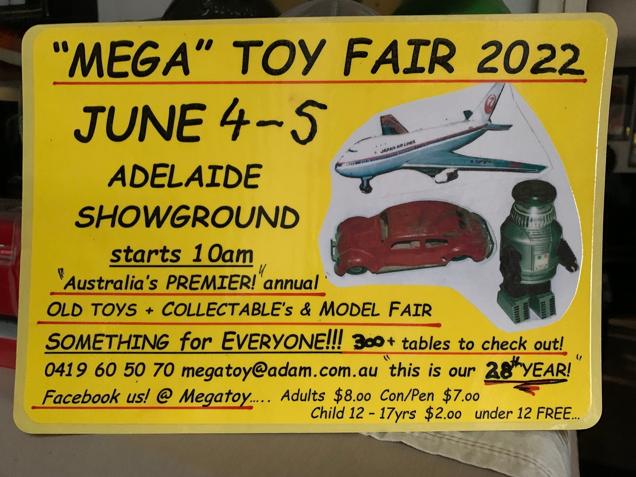 MEGA TOY FAIR 2022 Held At The Adelaide Showground – 4th & 5Th Of June