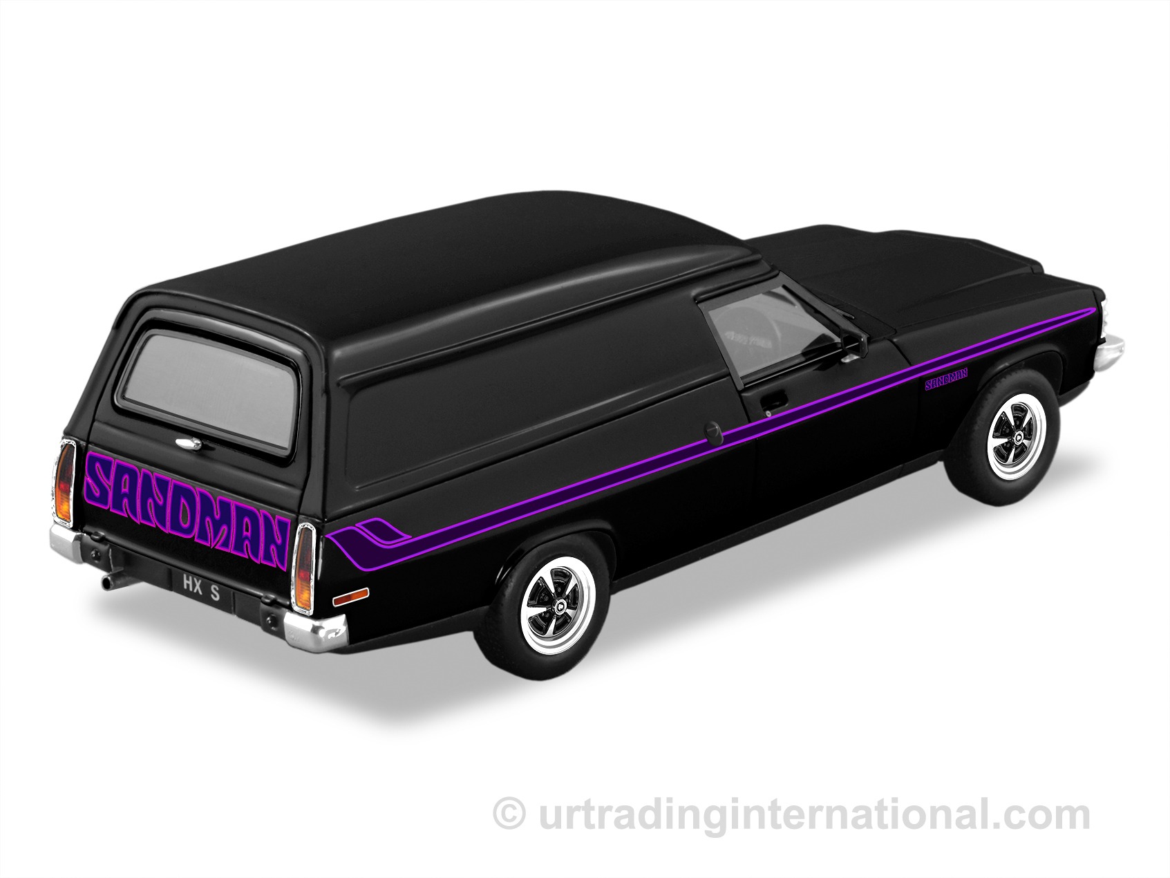 1976 HX Sandman Panel Van – Black / Purple Stripes